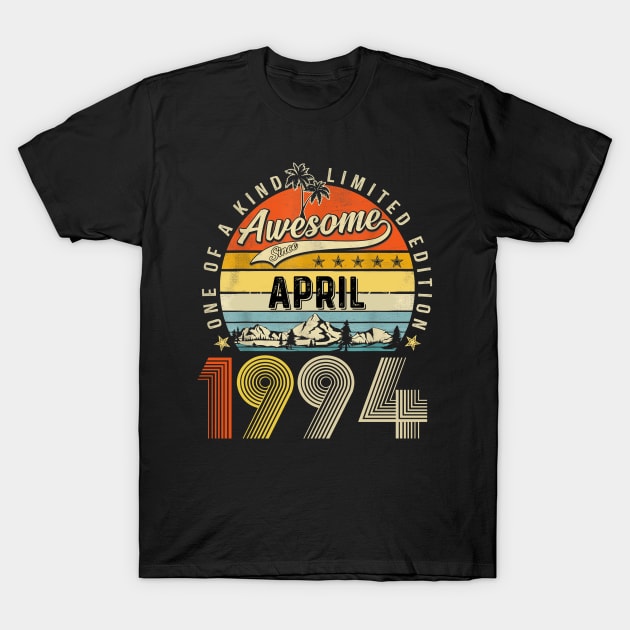 Awesome Since April 1994 Vintage 29th Birthday T-Shirt by Centorinoruben.Butterfly